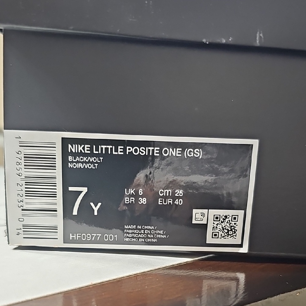 Nike Little Posite One GS Black and Volt Shoes